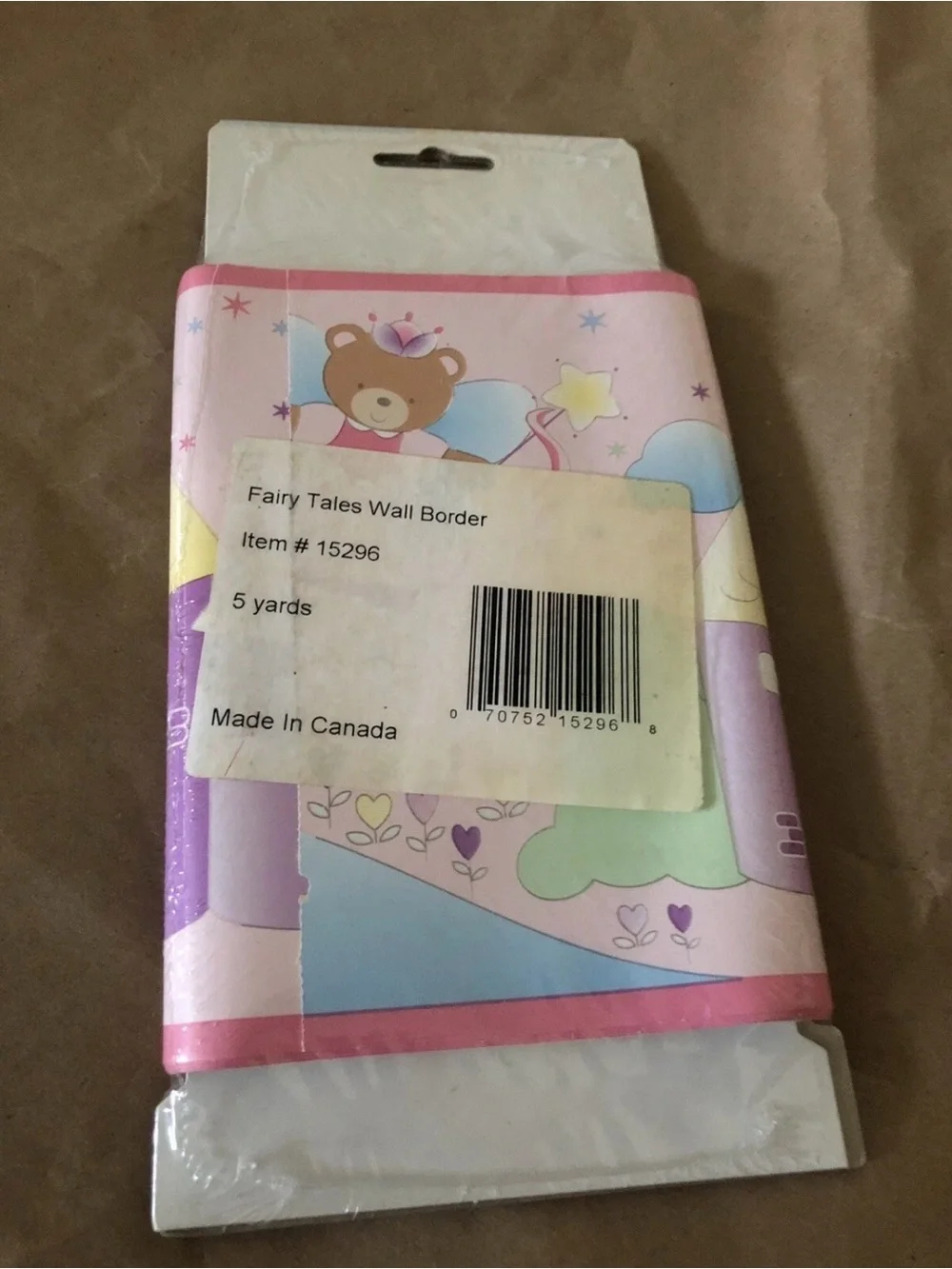 CLOTHES LINE BABY GIRL FLOWER WallPaper Wall Border